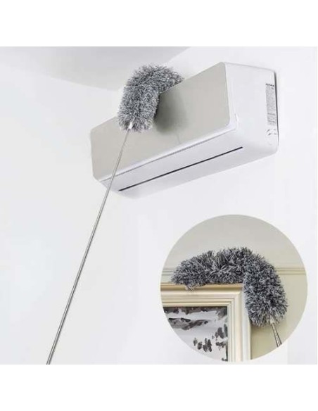 Perie/pamatuf pentru praf si paianjeni, telescopica, metalica, 2 capete, 84/250 cm, Isotrade