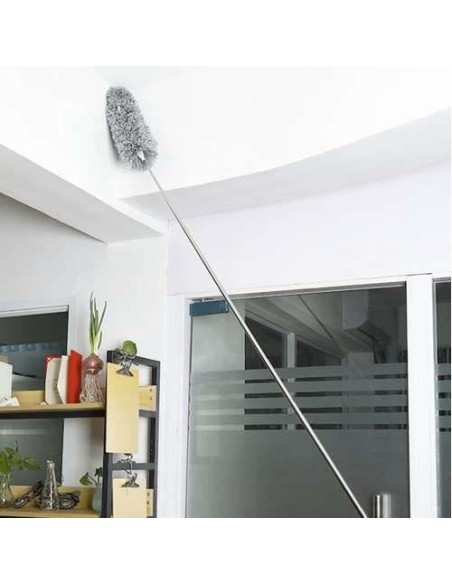 Perie/pamatuf pentru praf si paianjeni, telescopica, metalica, 2 capete, 84/250 cm, Isotrade