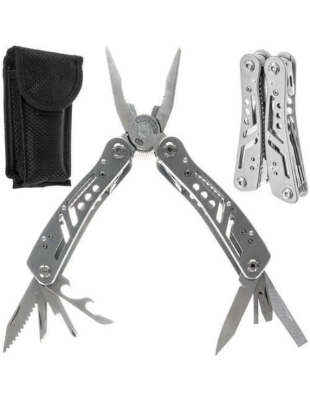Unealta, briceag multifunctional, 13 in 1, varfuri/biti, husa, inox, 5.5x2x10.5 cm, Trizand