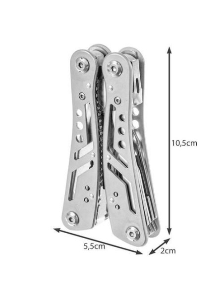 Unealta, briceag multifunctional, 13 in 1, varfuri/biti, husa, inox, 5.5x2x10.5 cm, Trizand