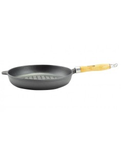 Tigaie fonta cu maner lemn, 24 cm, Perfect Home 2