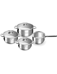 Oale cu capac, inox, set 7 piese, Perfect Home Diamond