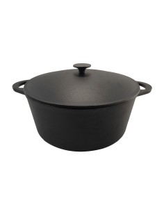 Oala de fonta cu capac, rotunda, 10 L, Perfect Home