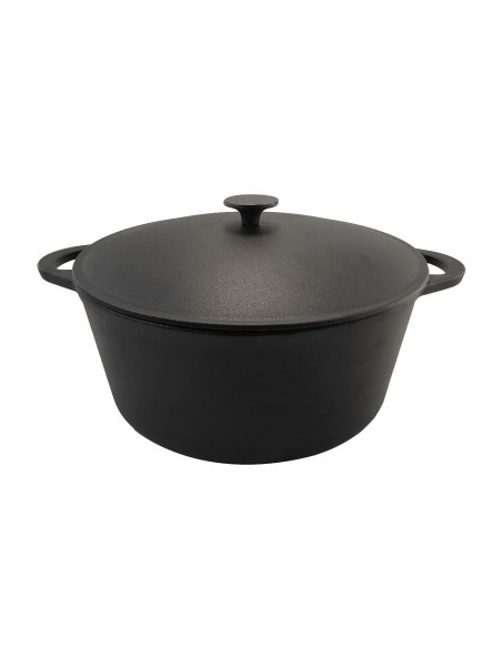 Oala de fonta cu capac, rotunda, 10 L, Perfect Home