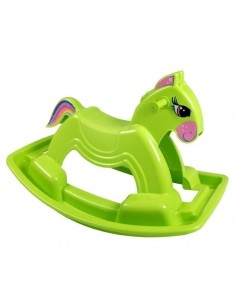 Calut balansoar pentru copii, Marmat, verde