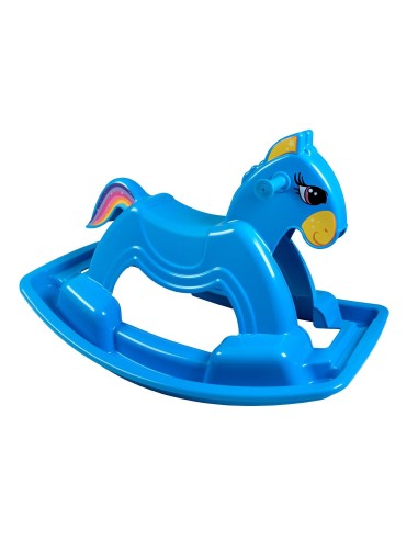 Calut balansoar pentru copii, Marmat, albastru