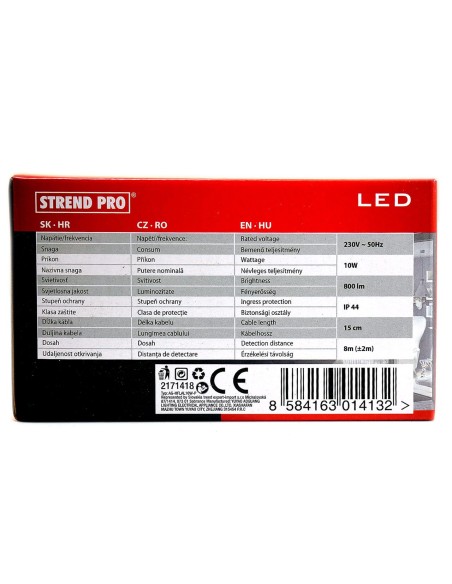 Proiector lucru,?LED, cu senzor, 10 W, 800 lm, IP44, Strend Pro