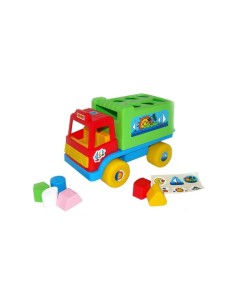 Camion educativ cu forme, Multicolor, 26x16x17 cm, Cavallino