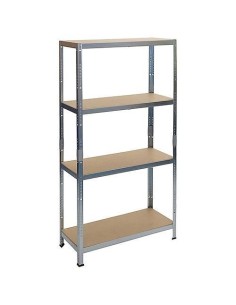 Raft depozitare, metalic, 4 polite, 265 kg, 90x45x180 cm