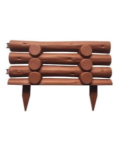 Gard ornamental de gradina, panou din plastic, maro,...