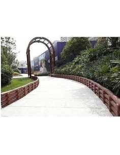 Gard ornamental de gradina, panou din plastic, maro,... 2