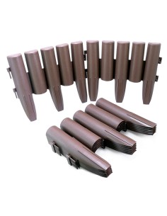 Palisada/bordura pentru gradina, maro, set 8 buc, 27x24...