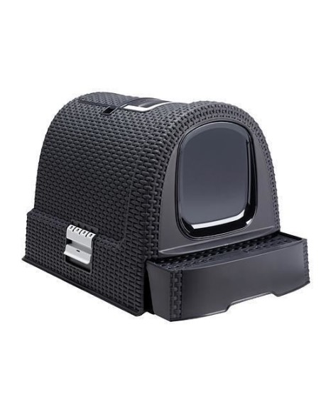 Litiera cu acoperis, usa batanta, filtru, antracit, 51x38x40 cm, Strend Pro