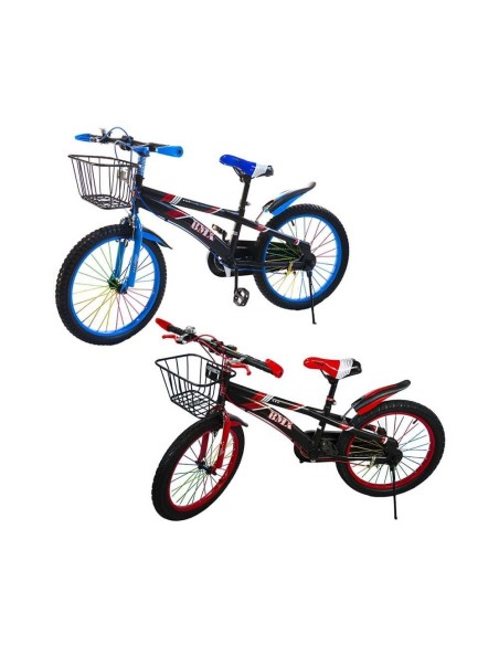 Bicicleta pentru copii, cu cosulet, cadru metalic, 20", Rosie
