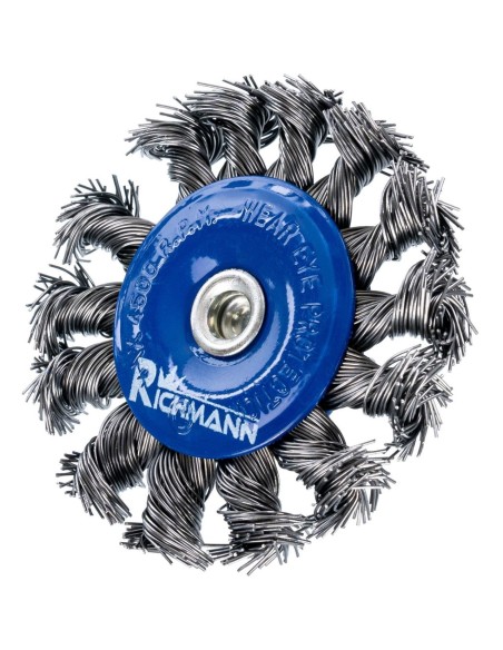 Perie sarma otel, circulara, cu toroane, cu tija, 75 mm, Richmann