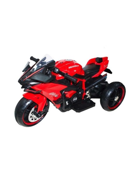 Motocicleta electrica pentru copii, cu acumulator, 2 motoare, 12V, 4A, Albastra