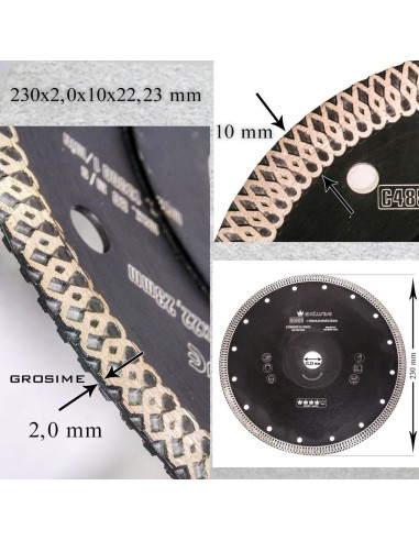 Disc diamantat turbo subtire, placi ceramice,...