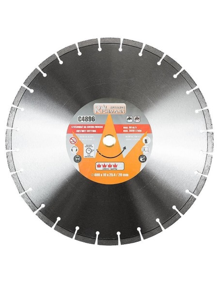 Disc diamantat, beton, taiere umeda si uscata, 400 mm/25.4 mm, Richmann Exclusive