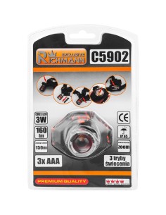 Lanterna de cap cu Zoom, LED CREE, 3 W, 160 lumen, unghi... 2