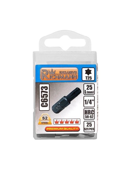 Varfuri, biti, Torx, 1/4?, T40x25 mm, Richmann Exclusive