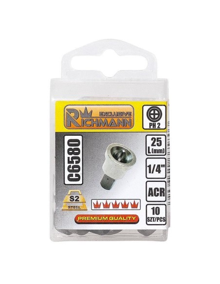 Varfuri, biti, cu opritor gips carton, PH2, 1/4", PH2x25 mm, Richmann Exclusive