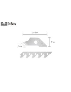 Lame cutter compas, set 15 buc, OLFA 2