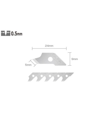 Lame cutter compas, set 15 buc, OLFA