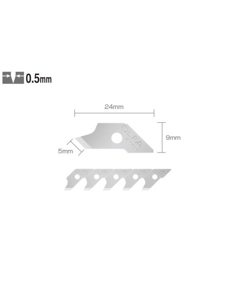 Lame cutter compas, set 15 buc, OLFA