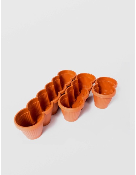 Jardiniera bella cu tavita, STERK, 60X16X15 cm, Plastic Maro