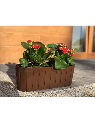 Jardiniera decorativa, suport plastic, maro,...