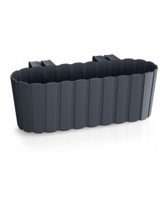 Jardiniera decorativa, suport plastic, antracit, 4.9 L,...