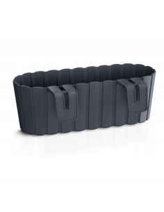 Jardiniera decorativa, suport plastic, antracit, 4.9 L,... 2