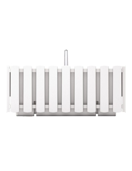 Jardiniera decorativa, suport metalic, sistem irigare,??????? alb, 38x18x16.2 cm, Boardee Fencycase W