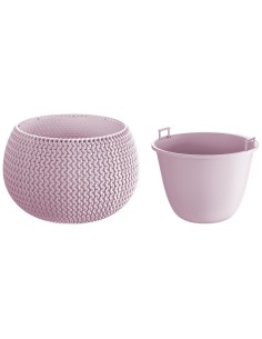 Ghiveci decorativ pentru flori, rotund, mov, 29x19.5 cm,... 2