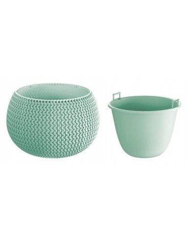 Ghiveci decorativ pentru flori, rotund, verde,...