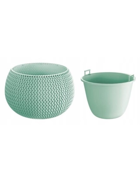Ghiveci decorativ pentru flori, rotund, verde, 29x19.5 cm, Splofy Bowl