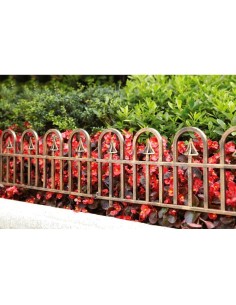 Gard de gradina decorativ, plastic alb, set 4... 2