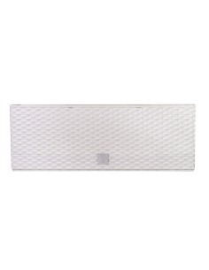 Jardiniera decorativa, imitatie ratan, alb, 58x18x19.5... 2