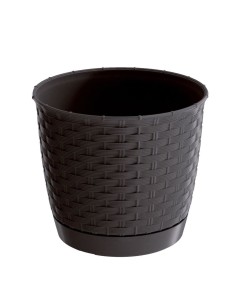 Ghiveci decorativ de flori, rotund, maro, 25x21.9 cm,...