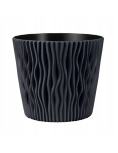 Ghiveci decorativ de flori, rotund, antracit, 7.9 L,...