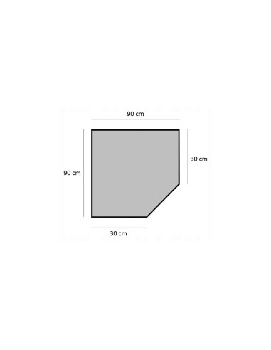 Raft depozitare, de colt, metalic, MDF, 5...