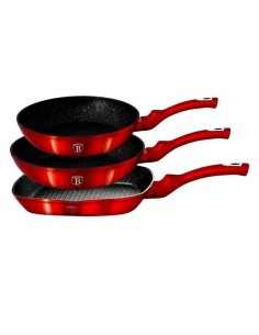 Set de tigai marmorate, 3 piese, din aluminiu forjat,...