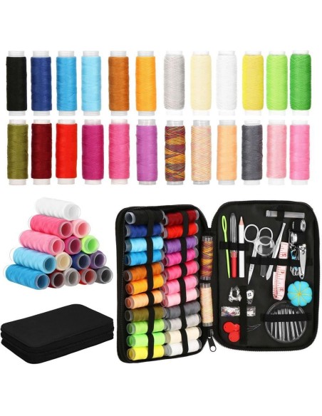 Trusa de croitorie, ace cusut, papiote multicolore, foarfeca si accesorii, 126 piese, Springos