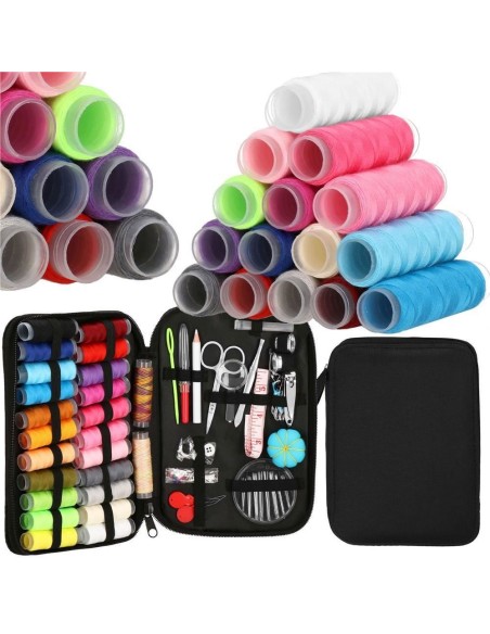 Trusa de croitorie, ace cusut, papiote multicolore, foarfeca si accesorii, 126 piese, Springos