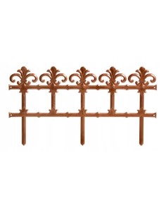 Gard de gradina decorativ, din plastic, maro deschis, set...