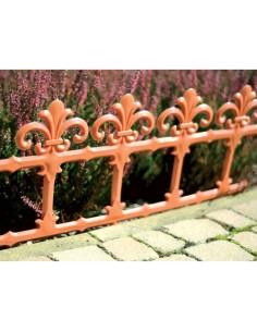 Gard de gradina decorativ, din plastic, maro deschis, set... 2