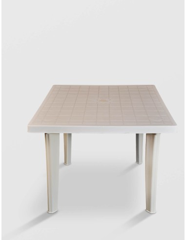 Masa fixa pentru gradina plastic patrata alba...