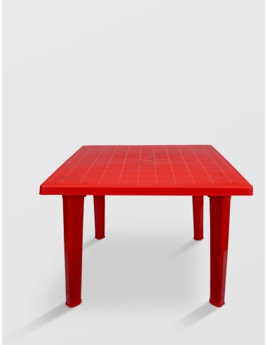 Masa fixa pentru gradina plastic patrata rosie...