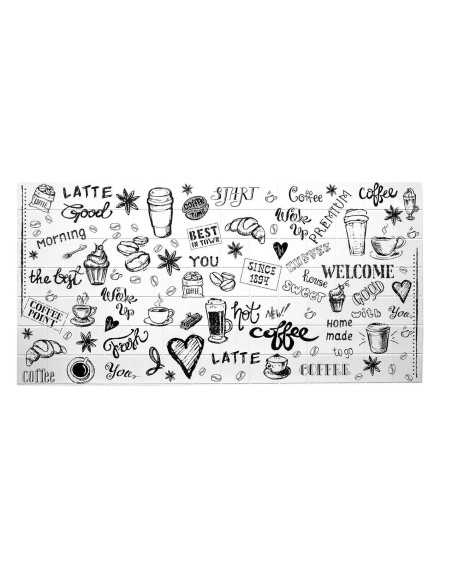 Panou decorativ, PVC, model modern, alb si negru, 96x48.5cm