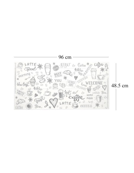 Panou decorativ, PVC, model modern, alb si negru, 96x48.5cm